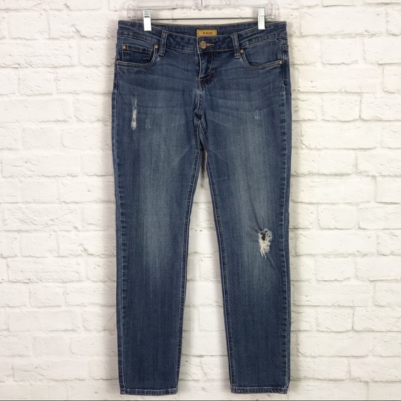 STS Blue Distressed Medium Wash Skinny Jeans 27 - Picture 2 of 7